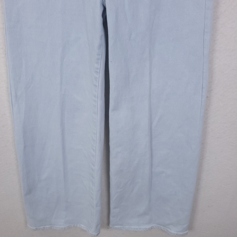 Veronica Beard Jeans Womens 27 Light Wash Grant Wide Leg High Rise Made USA - Picture 11 of 14